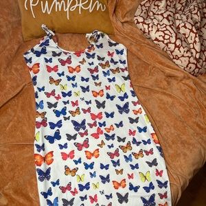 SHEIN Butterfly Bodycon Dress. Size Medium. NEVER WORN!!